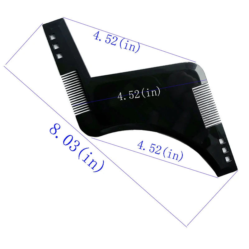 Fashion Beard Styling Template Comb New Barber Tool Mustache Symmetry Trimming Styling Stencil 3 Colors Optional Styling Comb