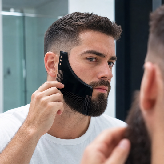 SymmetryPro™ Beard Styling Template - Precision Goatee & Neckline Shaving Tool